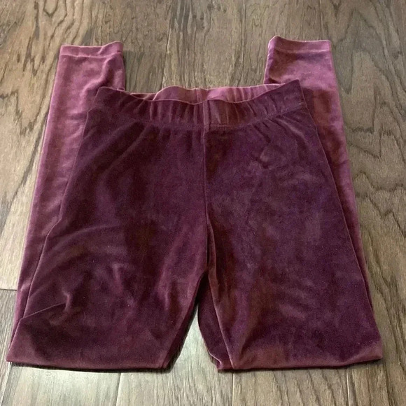 Old Navy Velour Wine Leggings Size Small 0936 - Picture 1 of 4